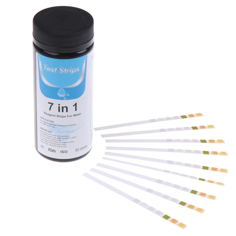 Nitrate PH Test Strips KH GH NO2 NO3 Bromine Chlorine Test Aquarium Fish Tank Water Tropical Test Strips Kit Nitrite