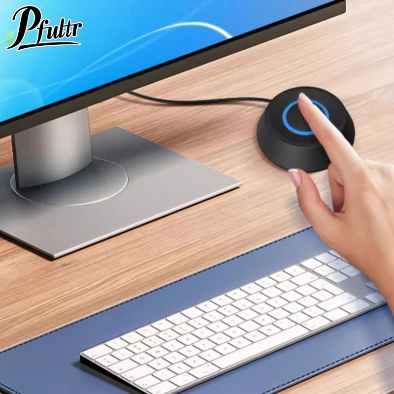 Interruptor de ordenador de escritorio con botón pulsador de 1,8 m, placa base de PC, botón de encendido/apagado externo, Cable de extensión, interruptor de arranque redondo