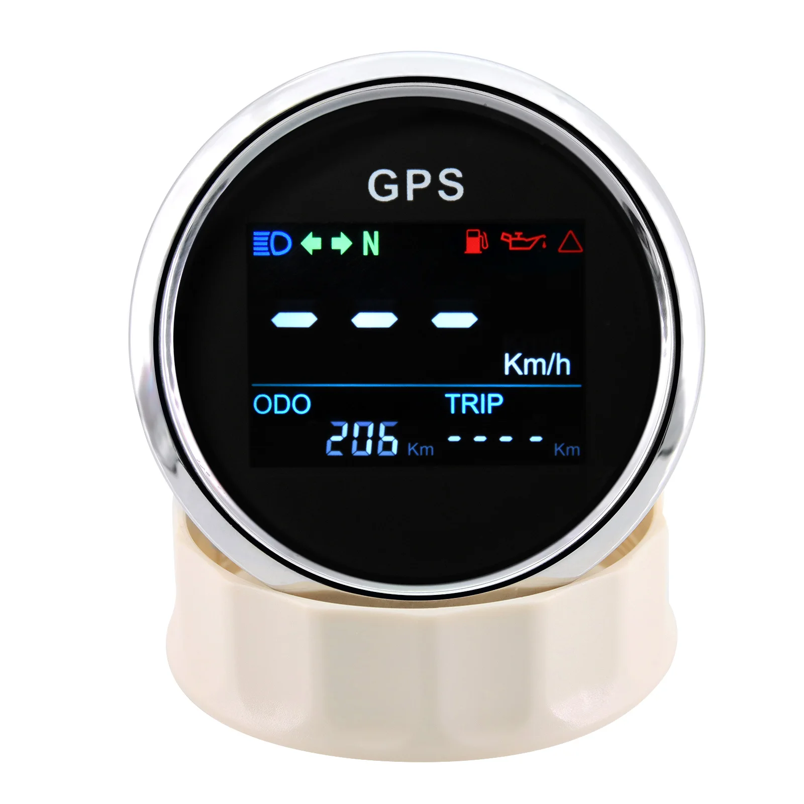 52mm GPS Speedometer Universal Speed Gauge + GPS Antenna with ODO TRIP Fuel Level Oil Press Alarm for Marine Boats Yacht 12V 24V view 5