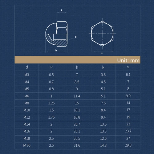 Imagen 2 del producto 2/3/5/10/20/30 Uds tuercas de bellota de latón macizo M3 M4 M5 M6 M8 M10 M12 cubierta de cabeza de cúpula decorativa hexagonal dorada tuerca de bellota de latón semicírculo
