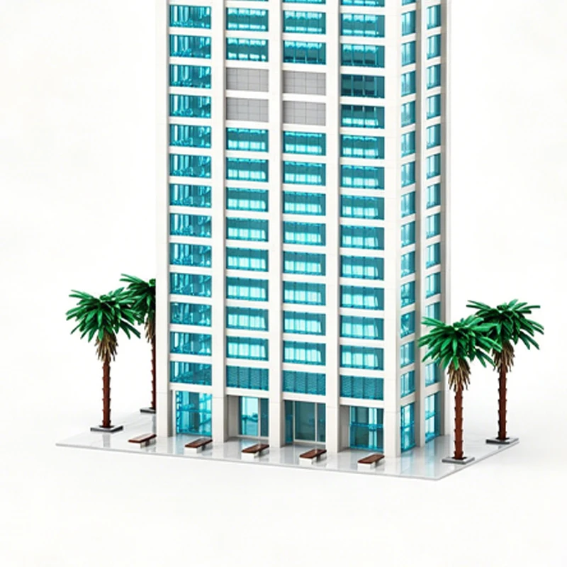 2399Pcs 180 E Broad Office Tower Model Building Blocks Educational Diy Assembly Toy Festival Gifts Children Skyscraper Display