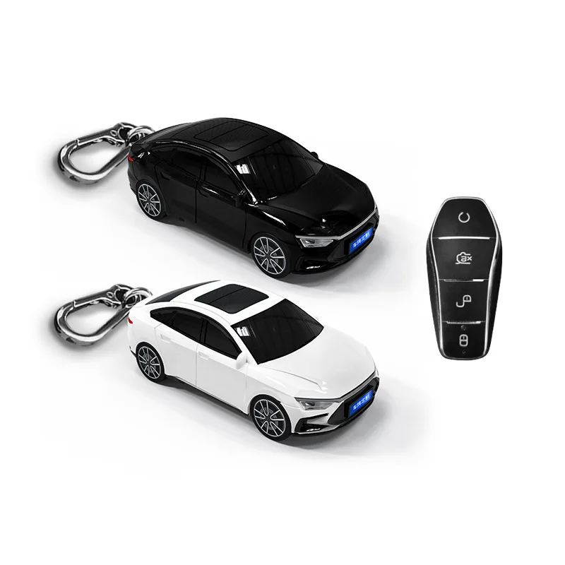 

Для комплекта автомобильных ключей BYD Han, защитный чехол для ключей модели автомобиля со светом, набор ключей для модели автомобиля