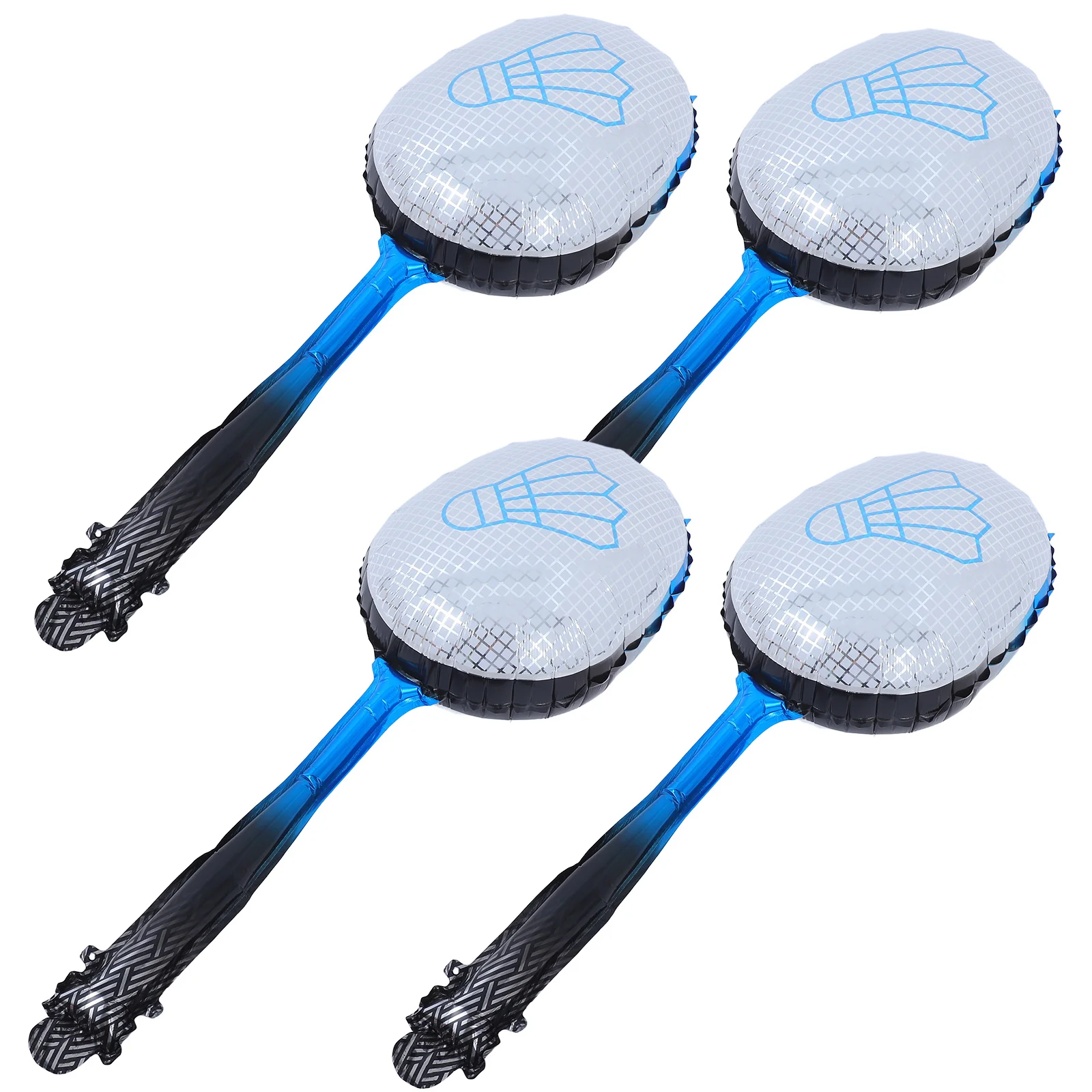 4 Pcs 알루미늄 호일 배드민턴 라켓 풍선 배구 장식 스포츠 테마 파티 용품 누출 방지 축제 썸네일 4