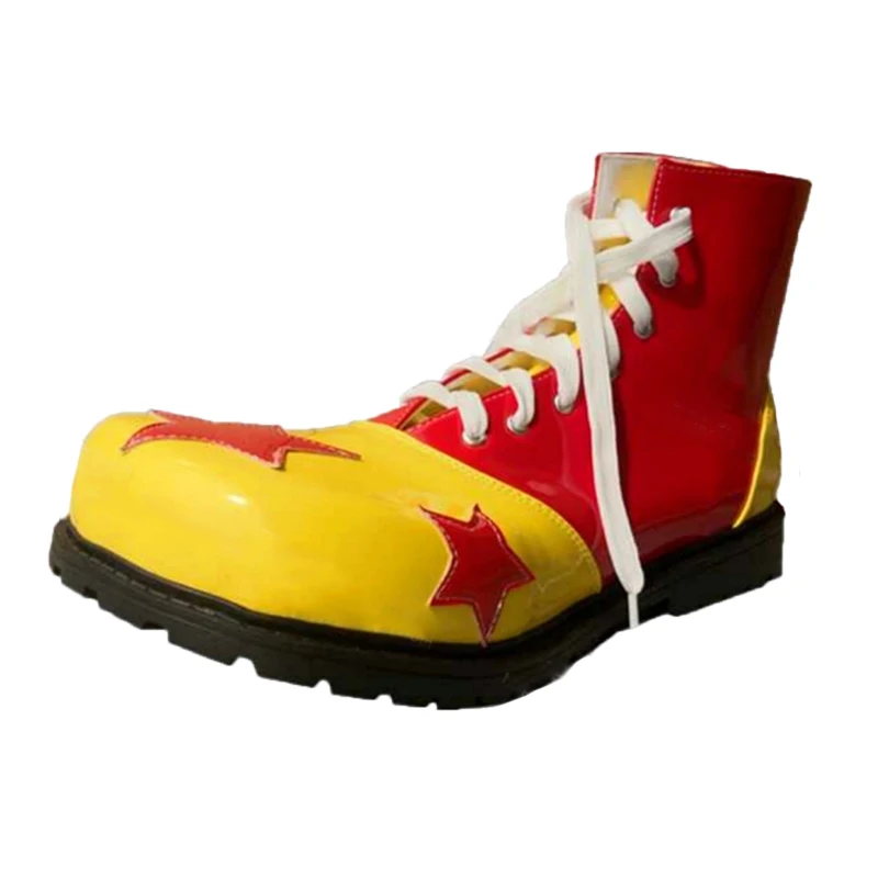 34 センチメートルナイトクラブブーツフェスティバルピエロブーツビッグシューズ男性のためのおかしいジョーカーアクセサリー