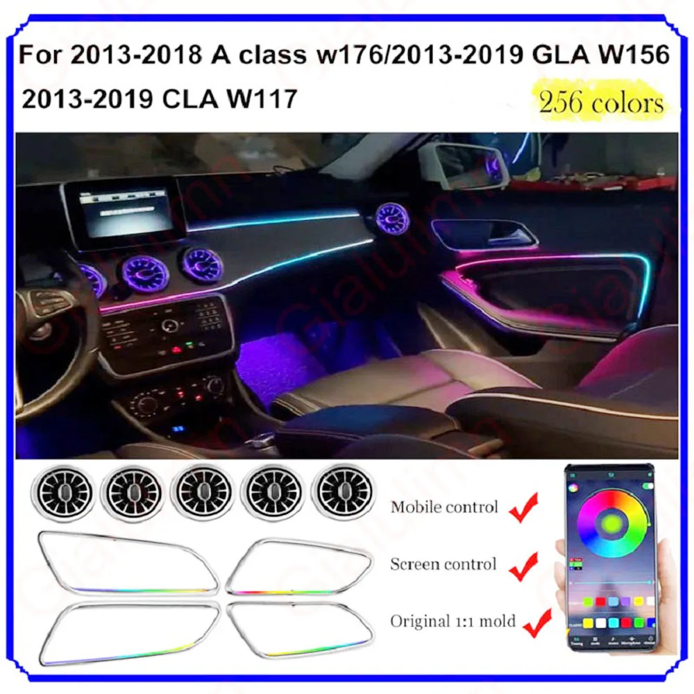 Gialulimn LED backlight For A class w176 GLA 250 W156 CLA W117 A180 A200 environmental Atmosphere Lamp Kit Ambient Light
