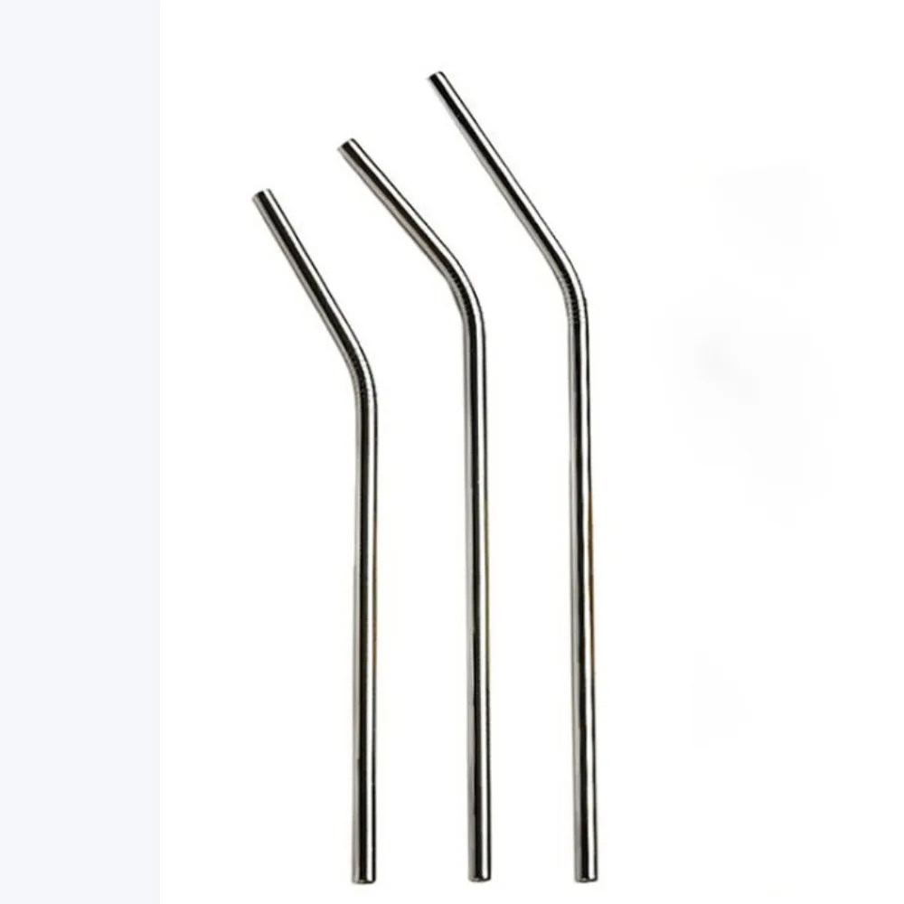 Straight Tubes Stainless Steel Straws Reusable Bends Diameter 6mm Cold Drink Tube Metal Straw