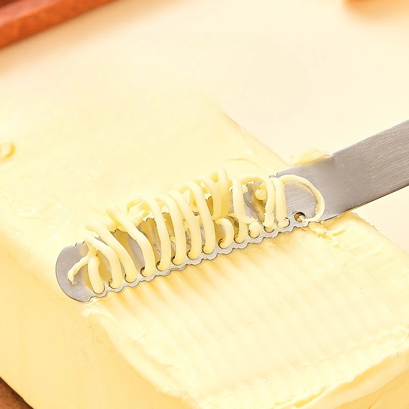 Stainless Steel Perforated Butter Knife Serrated Cheese And Jam Spatula Bread Knife Kitchen Small Tools