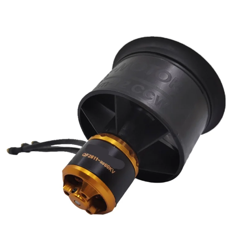 【Artículos más vendidos】Motor sin escobillas QF2611 3300/4000/4600/5000Kv nuevo ventilador con conductos EDF de 50Mm 12 aspas CW CCW para avión RC