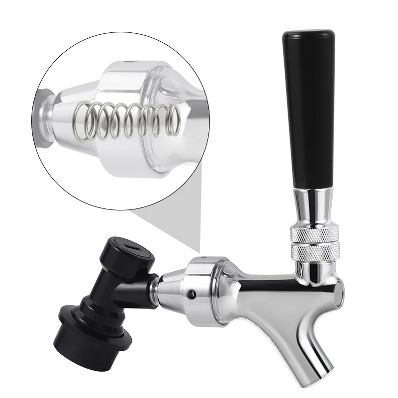 New Corny Keg Disconnect Beer Tap Adapter Snap Faucet Adapter With Spring Beer Faucet To Ball Lock Pin Lock