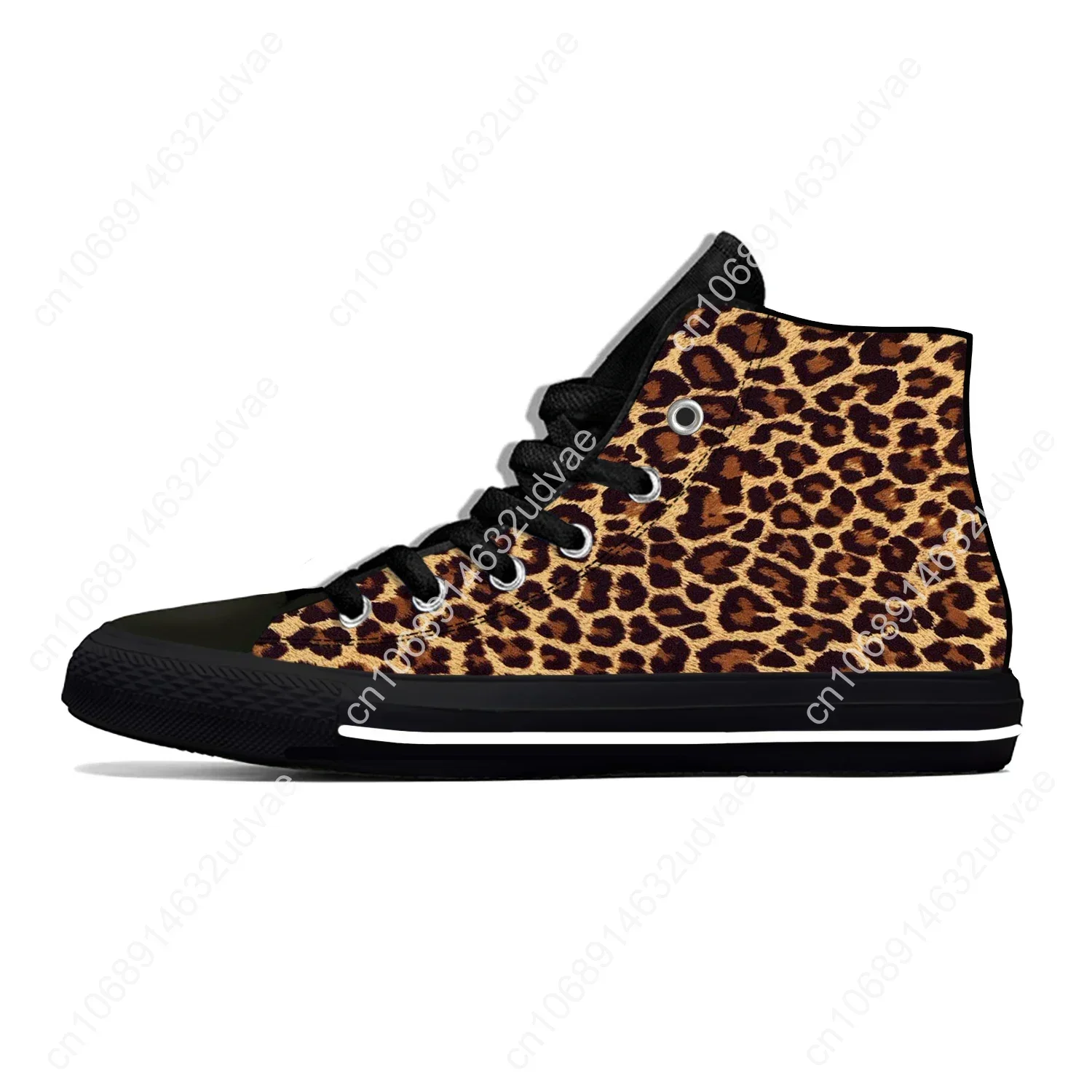 Anime Cartoon Leopard Print Pattern Panther Funny Casual Custom Shoes High Top Lightweight Breathable Hot Mens Womens Sneakers 3