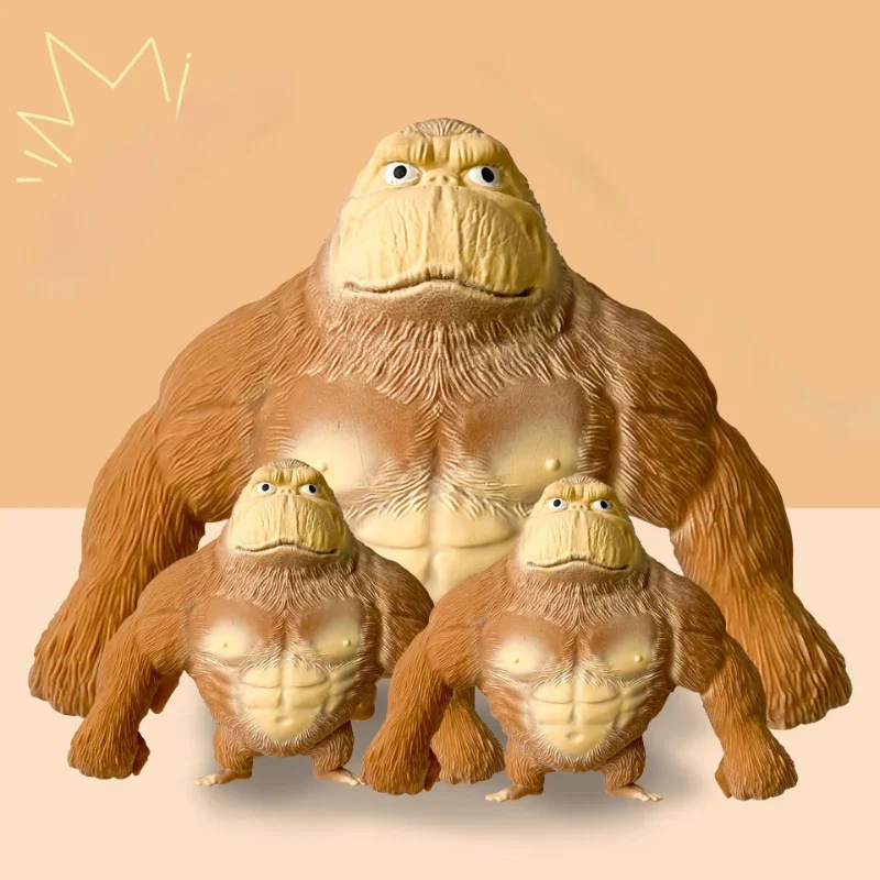 New Antistress Orangutan Fidget Toys Squishy Elastic Monkey Funny Decompression Gorilla Stress Relief Games Toy for Adults Kids