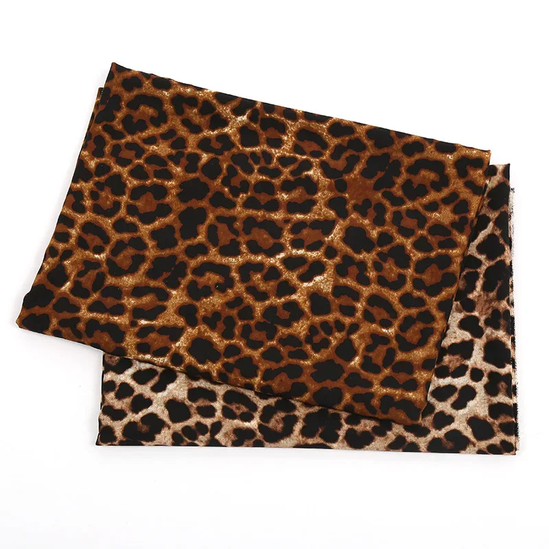 Leopard Print Cloth Huayao Fabric Crepe de Chine Fashion Shirt Polyester Chiffon