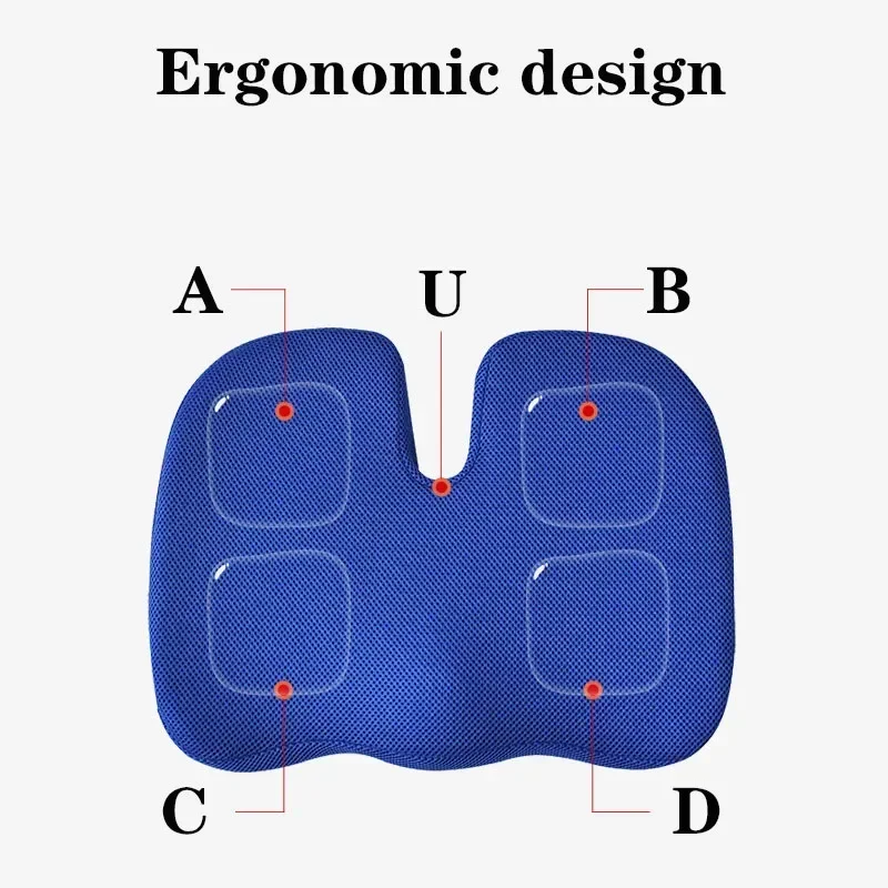U-sitz Massage Stuhl Memory Foam Kissen Auto Massage Kissen Langsam Rebound Sitzkissen Büro Stuhl Kissen Steißbein Orthopädische – Detail 6