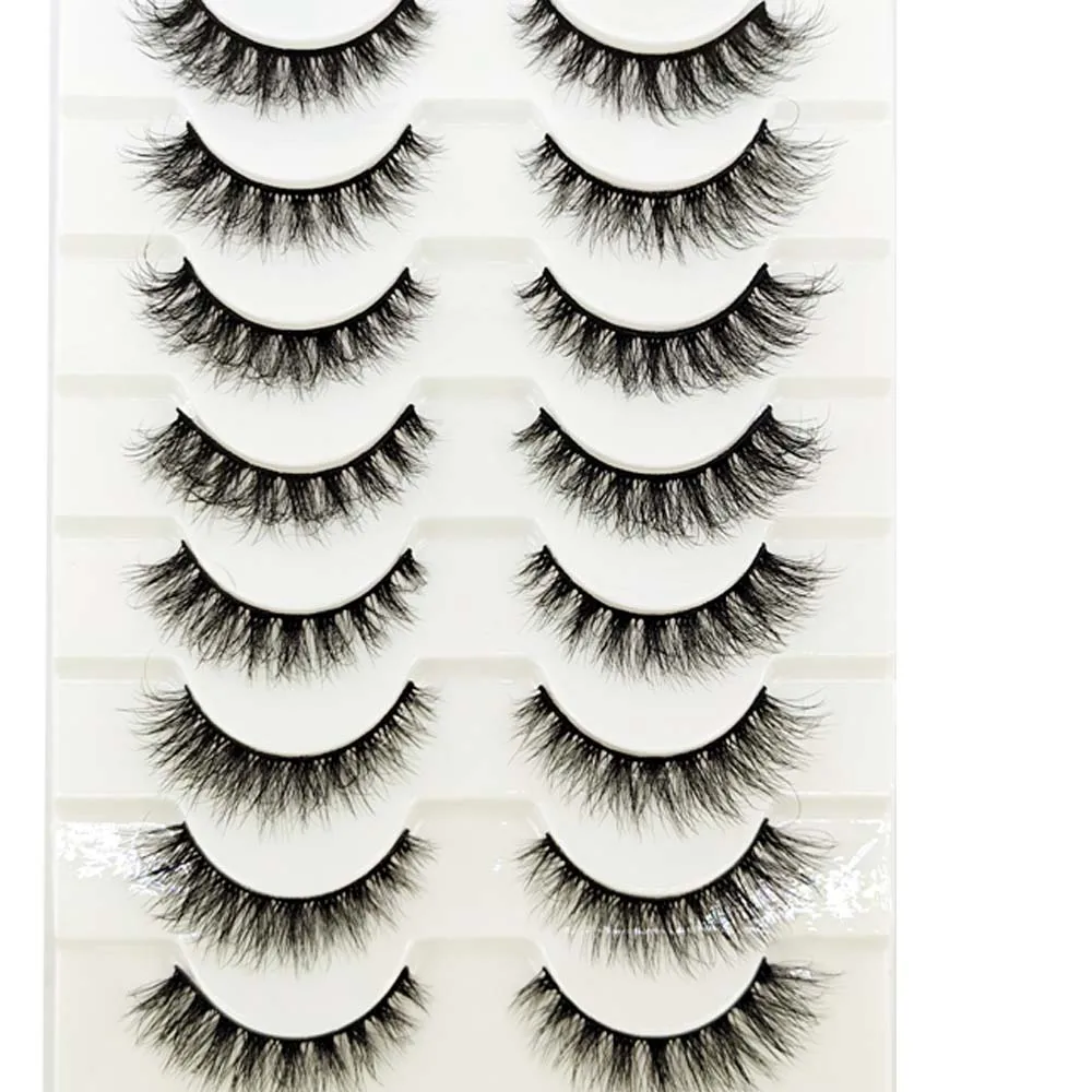 NEUE 1000pairs 100% Echt Nerz Wimpern 3D Natürliche Falsche Wimpern 3d Nerz Wimpern Weichen Wimpern Verlängerung Make-Up Kit Cilios