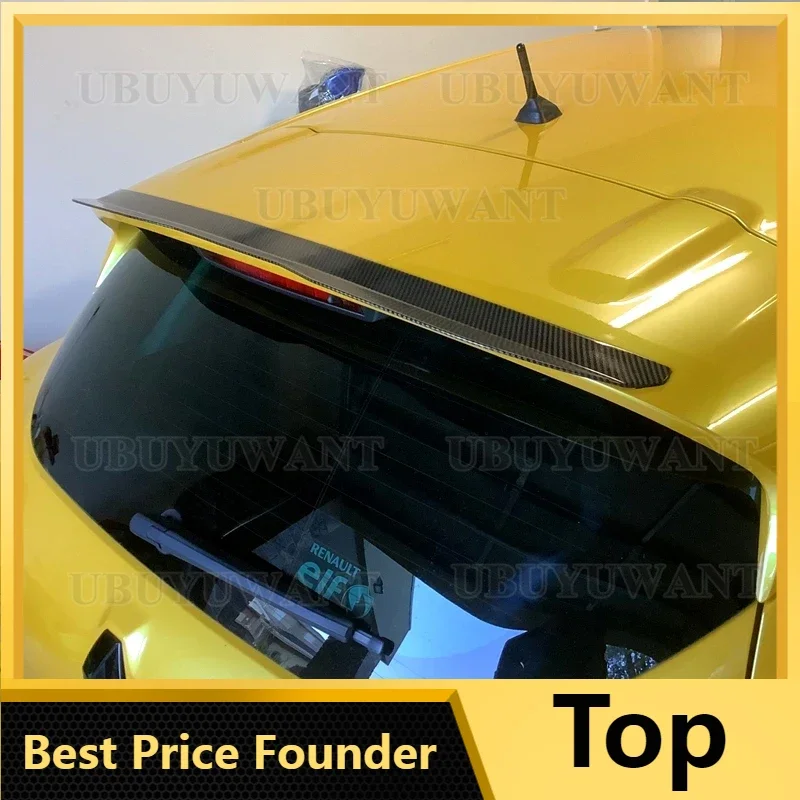 Spoiler Sayap Atap Belakang For Renault 4 MK4 Rs ABS Glossy/Aksesori Body Kit Warna Karbon Clio 4 Sport Tourer Spoiler 2013-202