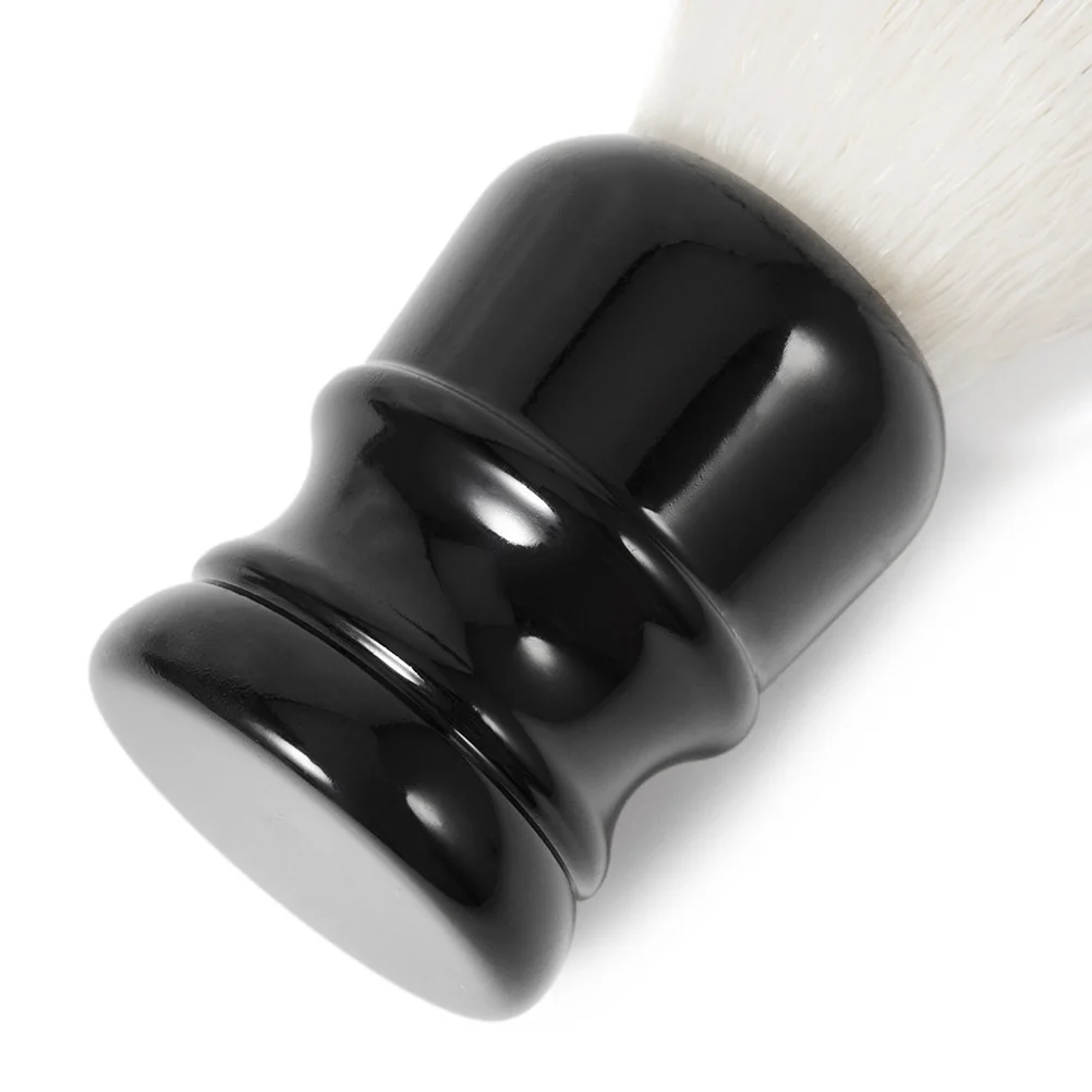 

1PC Whisker Brush Resin Handle Nylon Shaving Brush Portable Simple Beauty Makeup Tool for Men Use Black