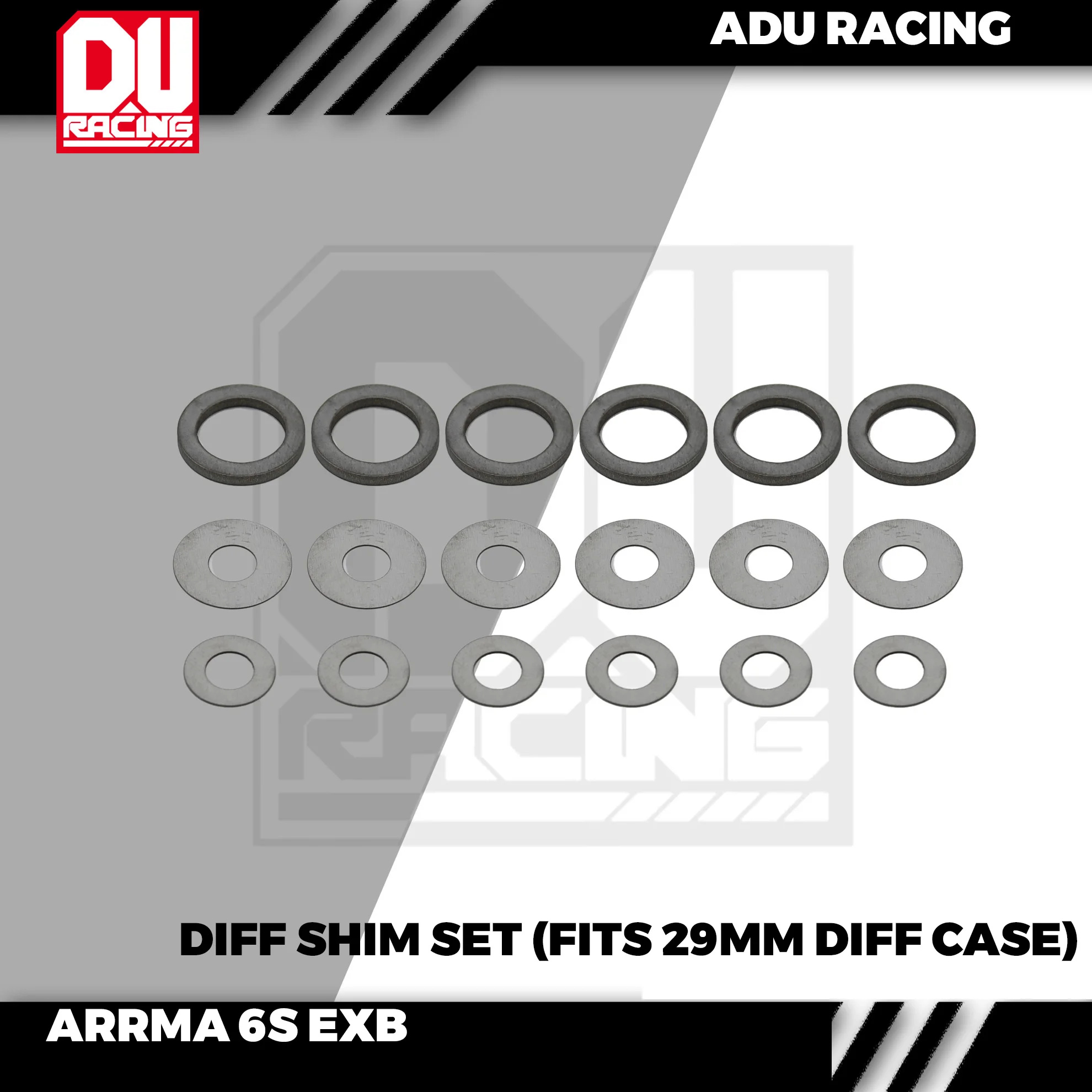 ADU RACING DIFF SHIM SET (FITS 29MM DIFF CASE) FOR ARRMA 6S EXB KRATON OUTCAST BIGROCK ARA311094