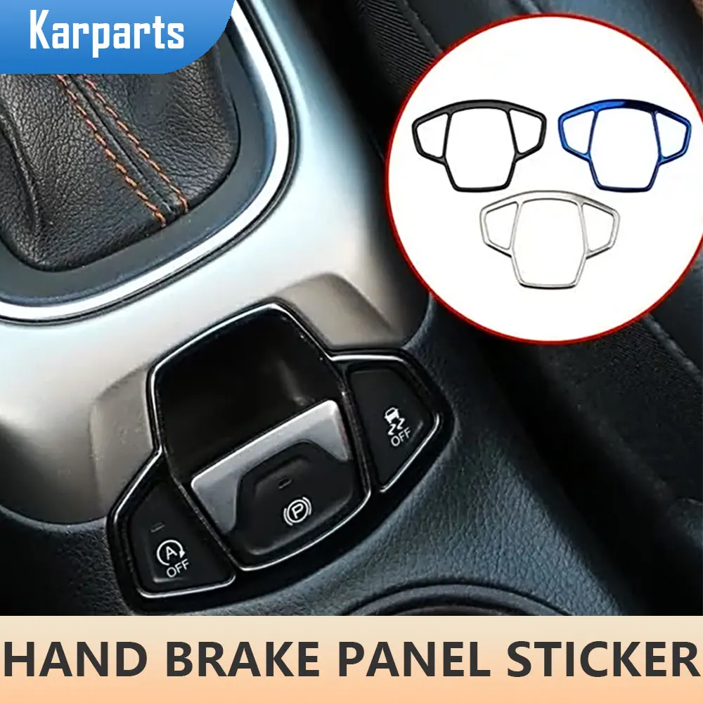 

Stainless Steel Car Handbrake Hand Brake Sticker Decoration Cover Trim for Jeep Compass 2th 2017 - 2020 Accessories