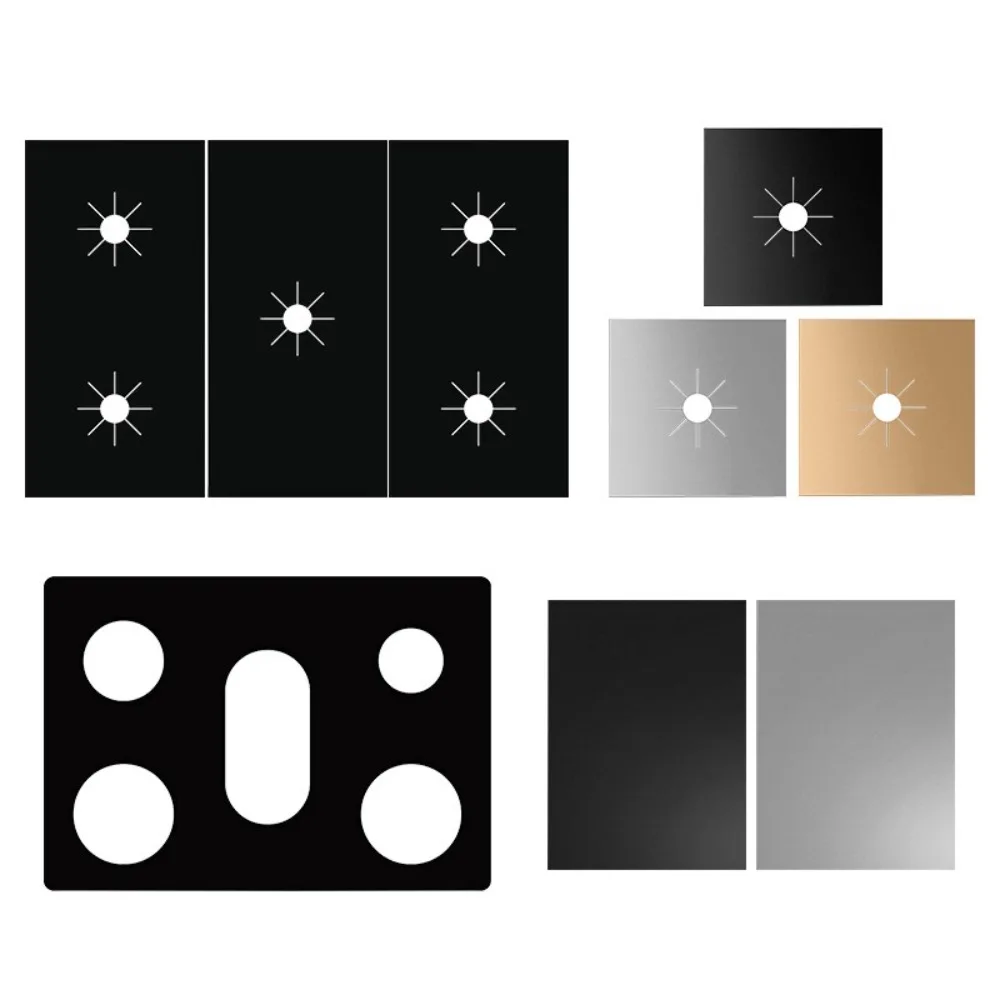 1/3/4pcs Protective 5-Hole Gas Stove Pad Non Stick Anti-dirty Stovetop Protector Heat Resistant Oil-proof Cookware Accessories