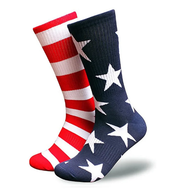 4 Pairs Mid-Length Striped Star Patterned Socks for Women Breathable Fashionable Cotton Ankle Socks for Spring Autumn Winter