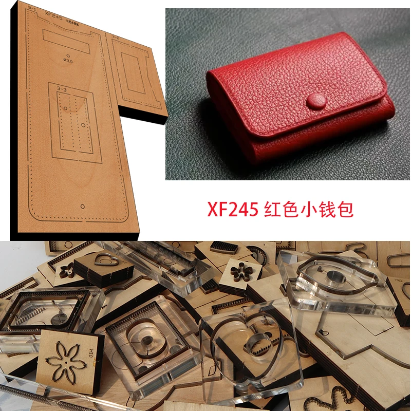 New Japan Steel Blade Wooden Die Purse coin purseWallet  Leather Craft Punch Hand Tool Cut Knife Mould XF245