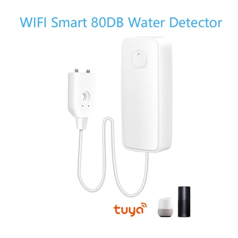

A73E-80Db Звуковая сигнализация Датчик утечки воды 2 шт. Tuya Wi-Fi Интеллектуальный дистанционный мониторинг Система детектора уровня перелива
