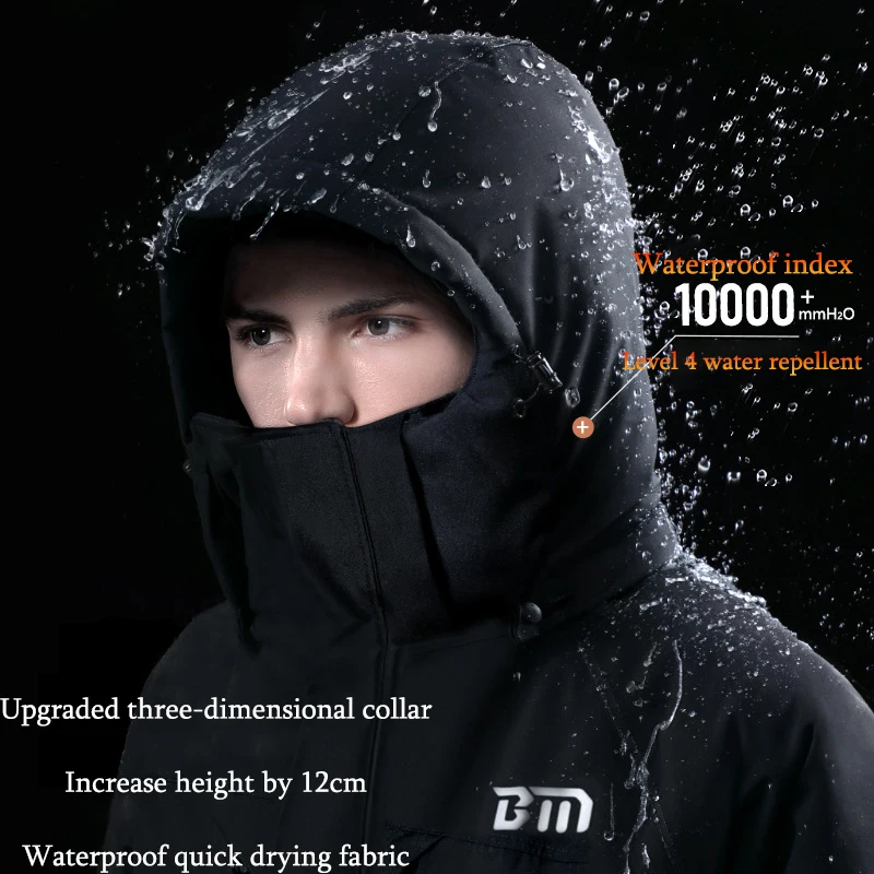 Ropa de invierno para motociclismo a prueba de frío, mono de algodón cálido con diseño de cintura a la moda para invierno, traje impermeable grueso para moto de nieve