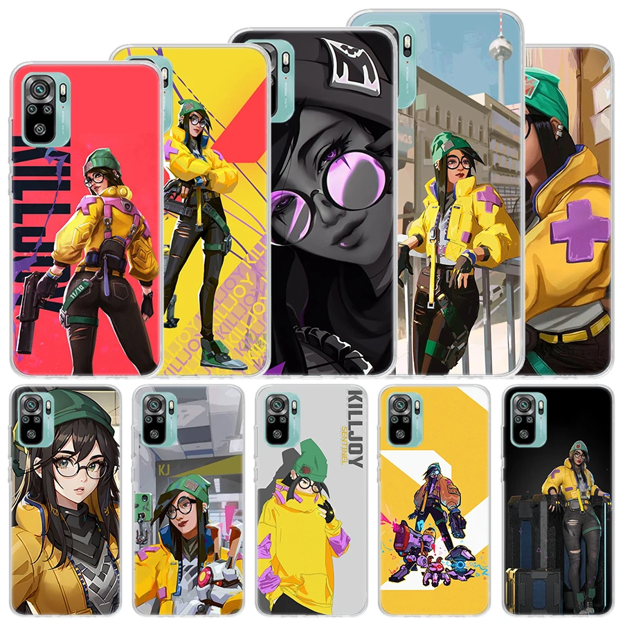 Valorant Killjoy Soft Case For Xiaomi Redmi Note 13 12S 11S 10S 12 11 10 Phone Cover 11T 11E Pro Plus 9 9S 8 8T Shell Coque Note