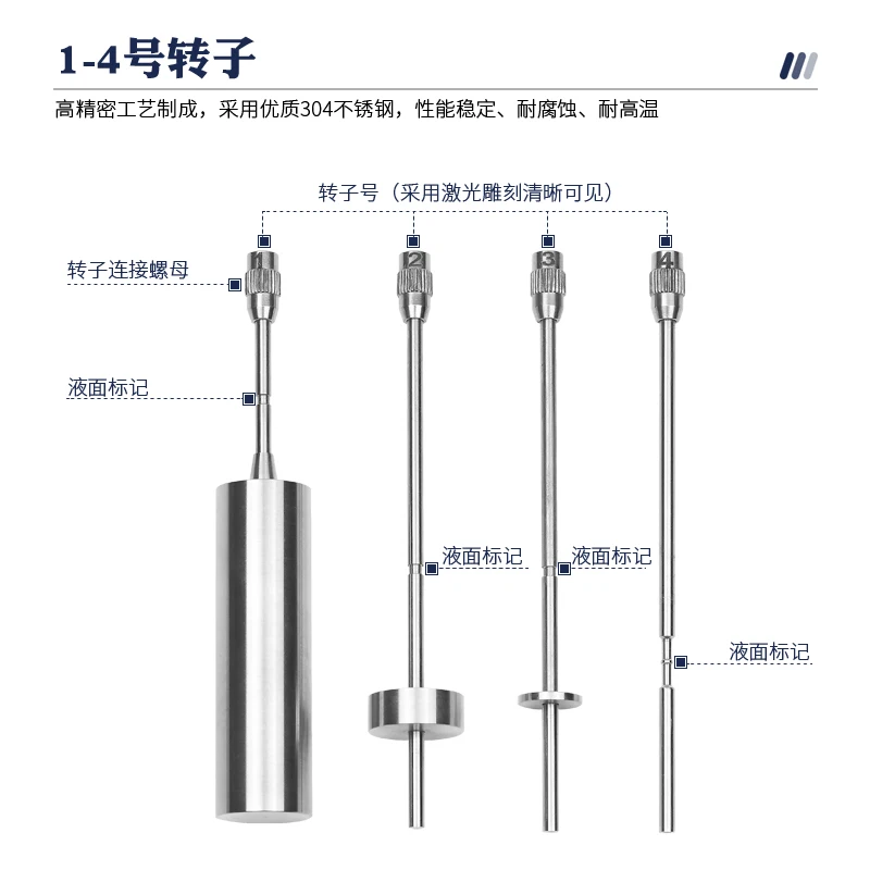 

Viscometer Rotor Types 1- 4 # Rotor Apply To NDJ-1 NDJ-4 NDJ-5S NDJ-8S NDJ-9S Viscometer