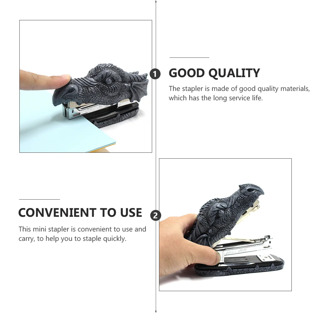 Faucet Stapler Heavy Duty Dragon Modeling Handheld Book Paper Stapling Tool Desk Office