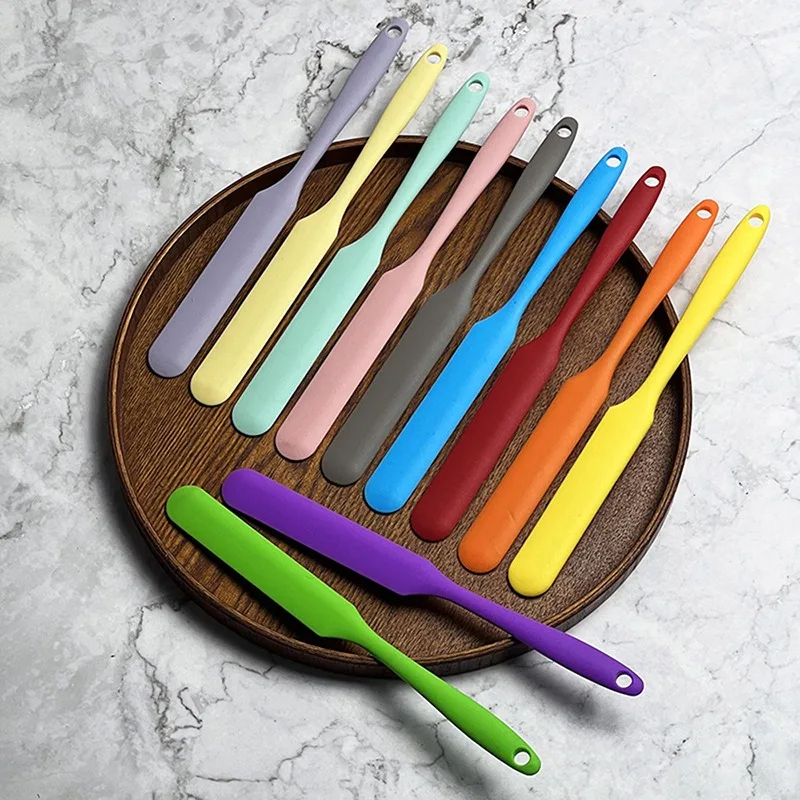 Silicone Long Scraper Color Cream Knife Cake Making Small Accessories Silicon Spatula Baking Tools for Cakes