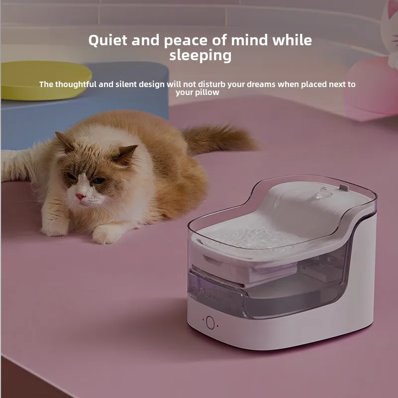 Waterfall water dispenser cat dog smart filter flowing water pet automatic water dispenser