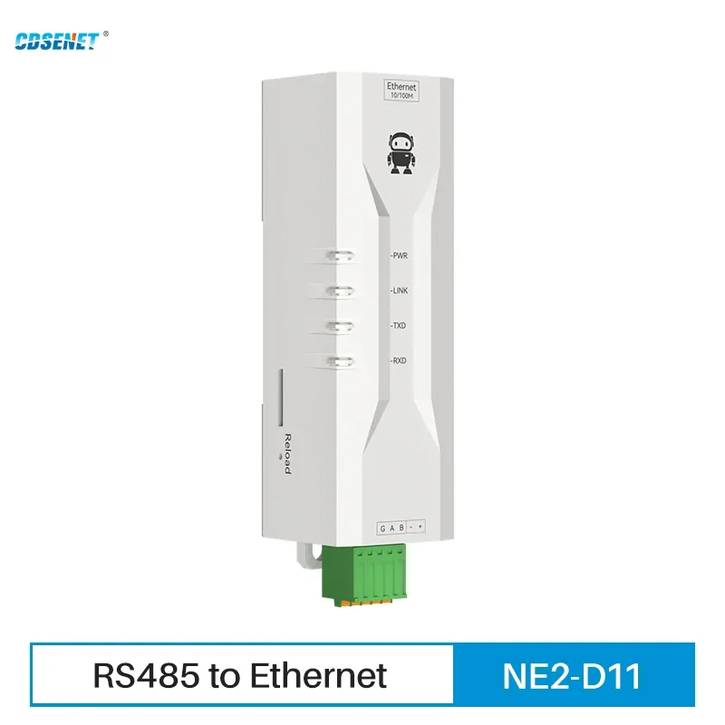 Servidor de puerto serie RS485 a Ethernet, CDSENET, NE2-D11, DC 8-28V, TCP/UDP, Modbus, MQTT, HTTP, DNS, instalación de Riel DIN, FOTA Remote Up