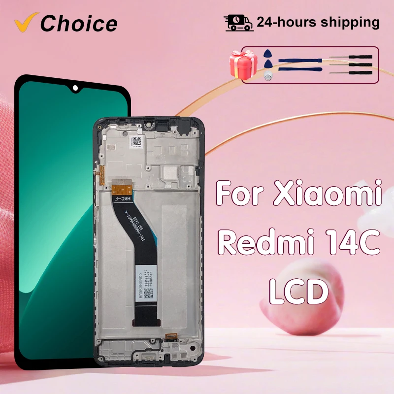 6.88 "Xiaomi Redmi 14C LCD 디스플레이 터치 스크린 디지타이저 Redmi 14C 디스플레이 LCD 어셈블리 교체 부품 용 IPS 선택