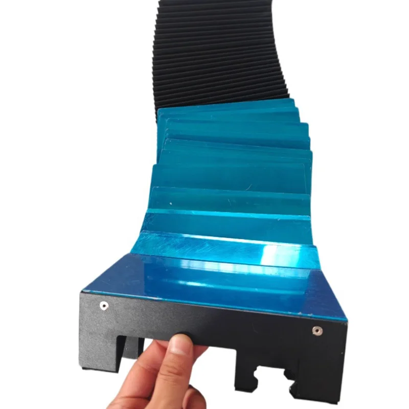 

2pcs Customized Guide Rail Protective Cover Lmax = 3400mm with 500mm Armoured Bellow Cover