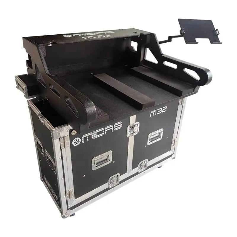 ized Midas M32 Flight Case With a Laptop Stand Hydraulic Version Pa System Studio Equipment Digital Mixer Flight Case