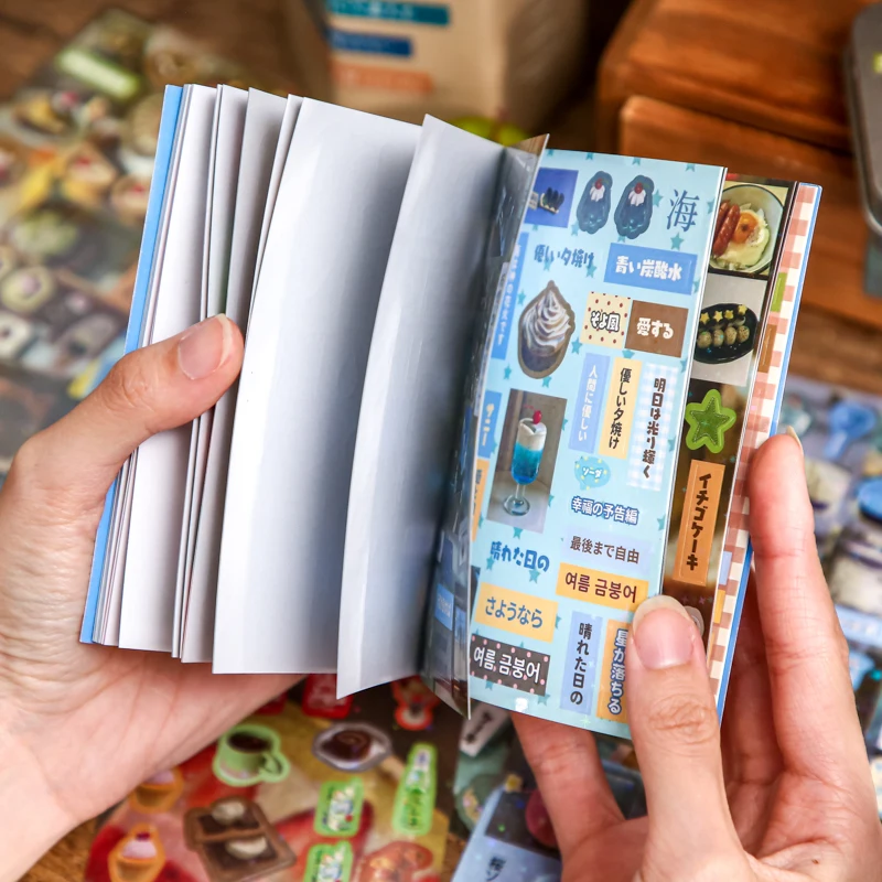 

30/60 Sheets Die cut Stickers book Retro Cartoon Decorative Journal Sticker handmade Scrapbooking Japanese Stationery Supplies
