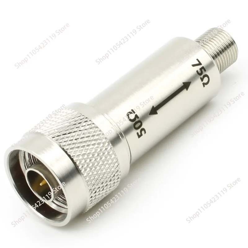 N Male to F Female 50 Ohm to 75 Ohm, Impedance Converter, RF Coaxial Adapter, High Frequency Signal Matching, Professional Grade