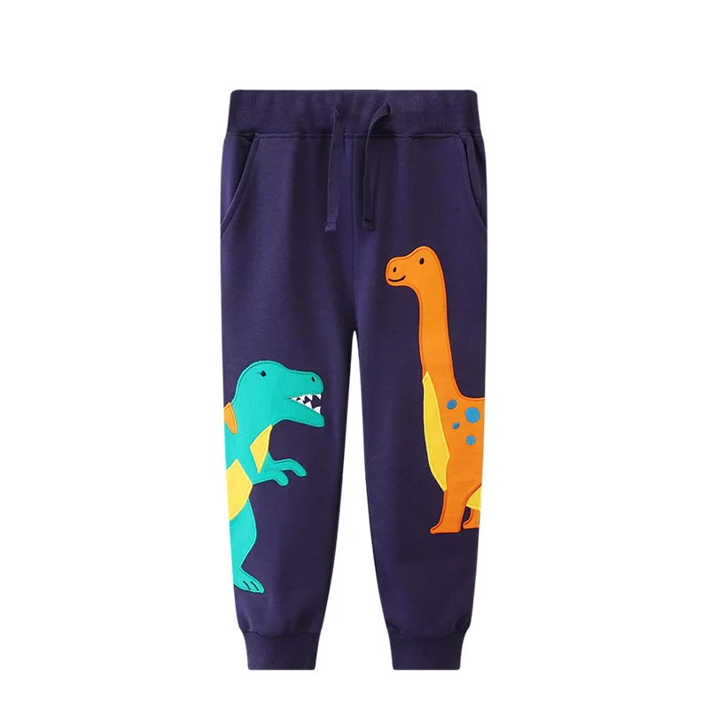 

Jumping Meters 2-7T Autumn Spring Children's Trousers Pants Boys Girls Sweatpants Kids Dinosaurs Applique Full Length Baby Pant