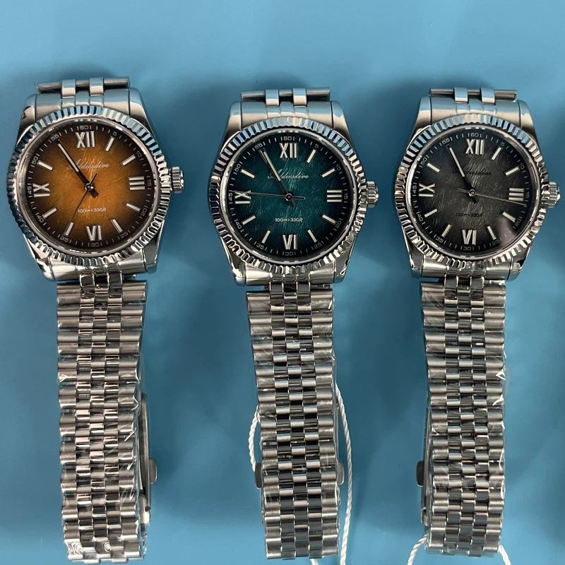 ADDIESDIVE 2025 Quartz Watches For Men VH31 Sapphire Glass Gradient Watches Stainless Steel Waterproof Men's Watch Dress AD2512