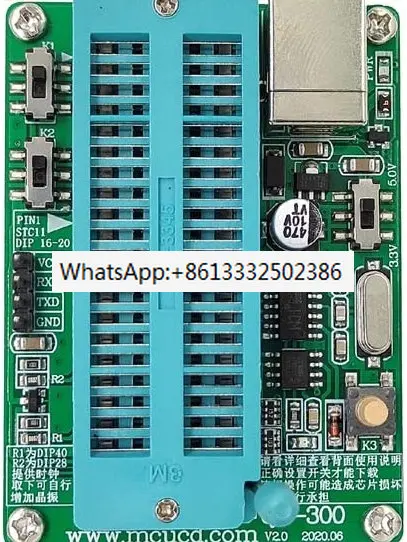 

2pcs STC Downloader 51 Single Chip Microcomputer AT89C52RCS Hands-free USB Line Automatic U8Wa&d Offline Programming