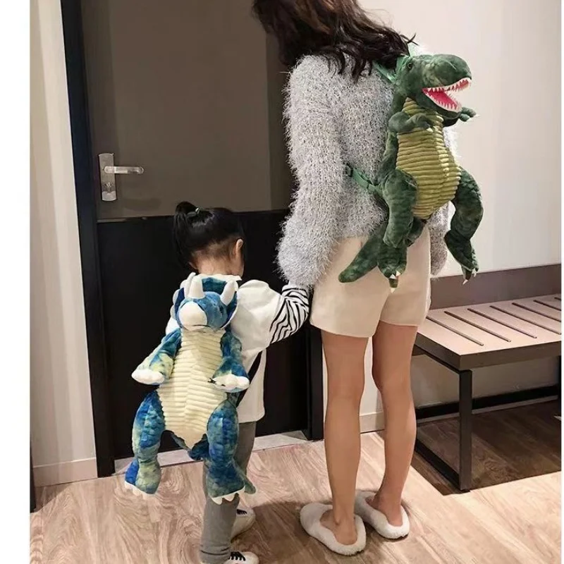 Children Cartoon Dinosaur Plush Doll Backpack, Funny Stuffed Toy Tyrannosaurus Rex/Triceratops Children Backpack