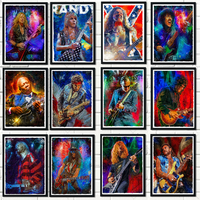 Classic Rock and Roll Band Poster Famous Pop Star Singer Pictures Music Prints Painting Wall Art for Home Decor No Frame