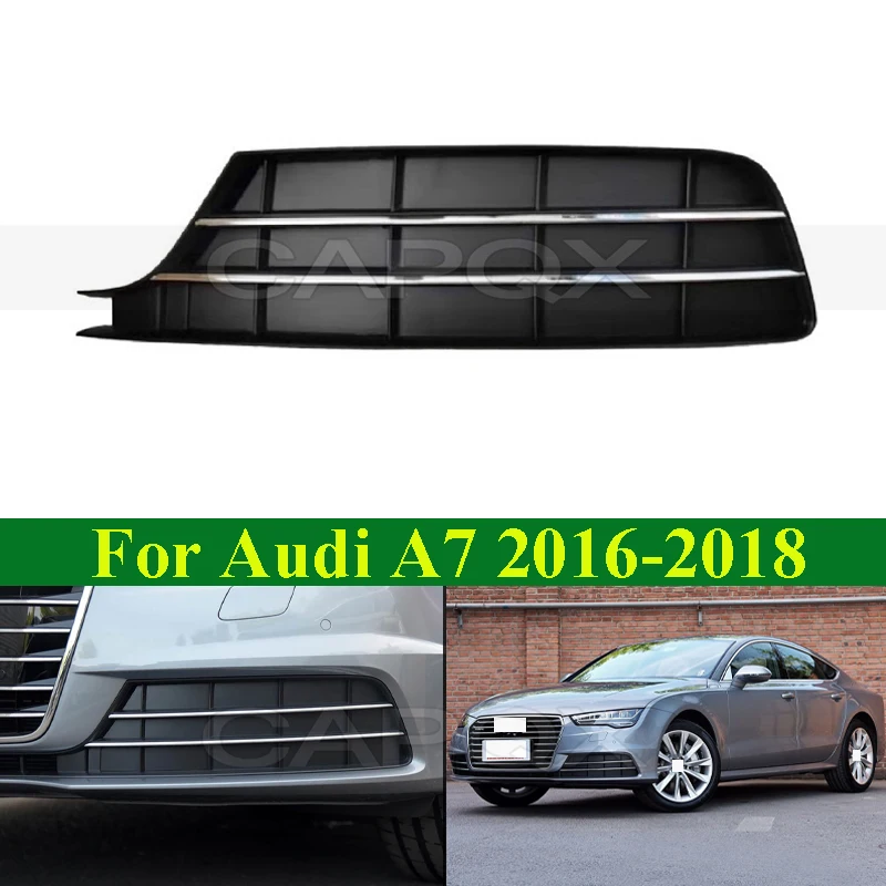 

CAPQX Front Fog Light Frame Cover For Audi A7 2016-2018 Front Fog Lamp Frame Foglight Frame