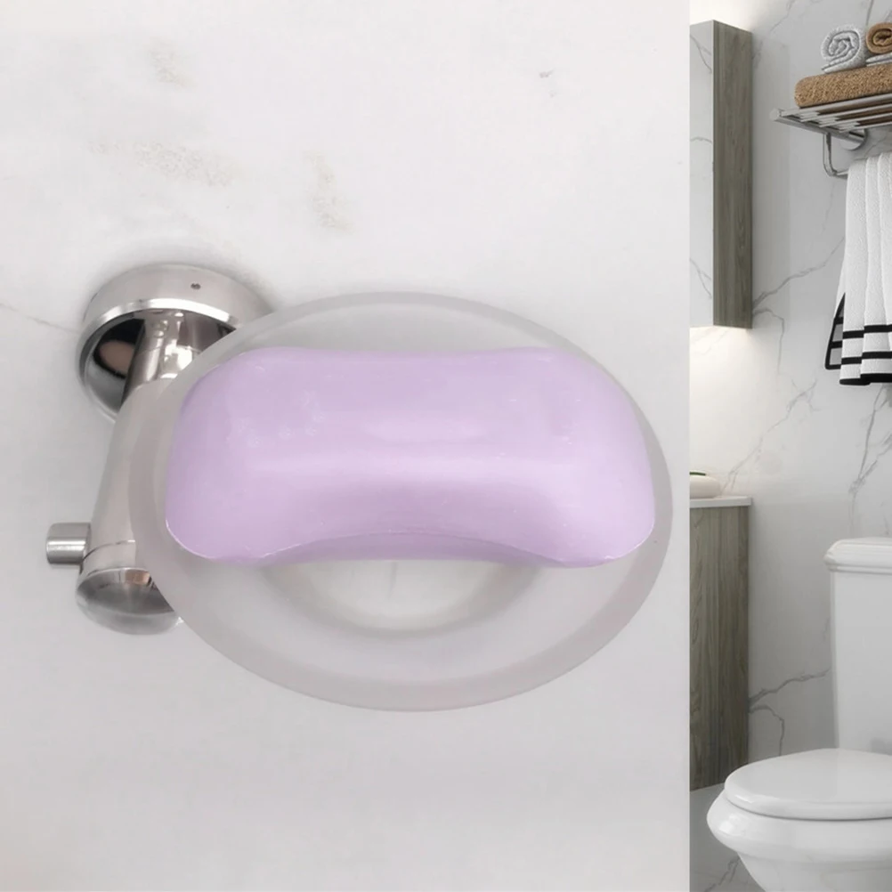 

1 set 1 Set Stainless Steel Wall Mount Soap Holder Rust Resistant Soap Dish For Bathroom Kitchen Storage Organizer