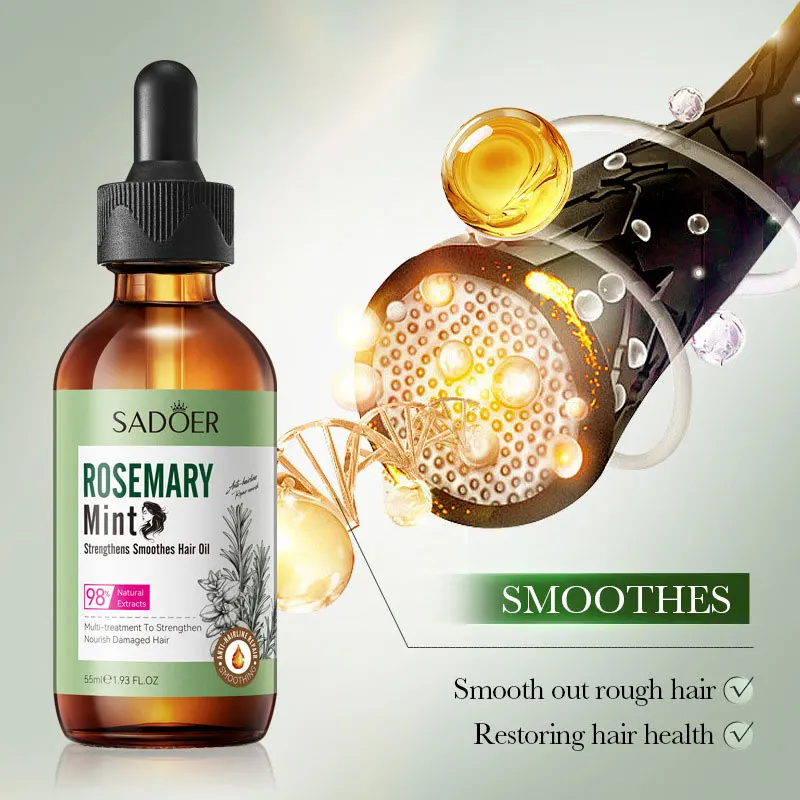 Mint Rosemary Strong Hair Care Essential Oil Maintenance Damaged Hair Care Oil