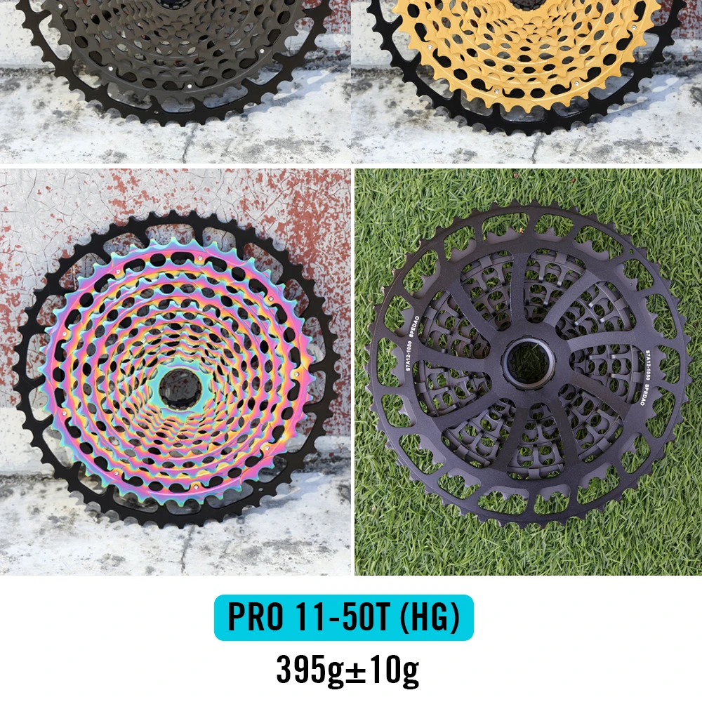 SPEDAO 12 Speed MTB Cassette 10-52T 10-50T 11-50T XD HG Freewheel Lightweight CNC K7 Sprocket Drivetrain Upgrade Bike Parts