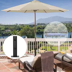 Patio Umbrella Base Adjustable Multipurpose Parasol Stand Outdoor Black Umbrella Stand Portable Parasol Base With Handles For