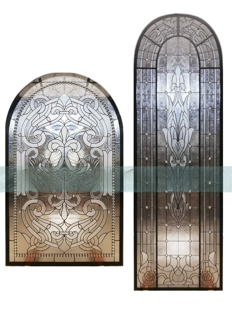 Customized home living room screen tempered art glass translucent patch double-sided effect