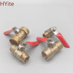 Latão Ball Valve Connector, Macho Rosca Ball Valve, Joint Copper Pipe Fitting, Adaptador de acoplador, 1/8